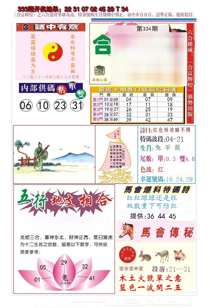 2024334期合富辉煌
