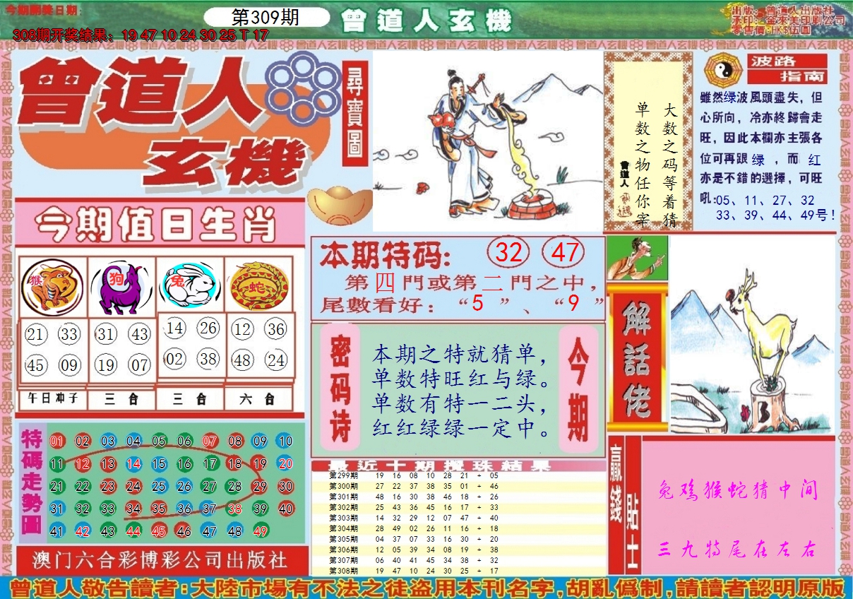 2024309期曾道人玄机A