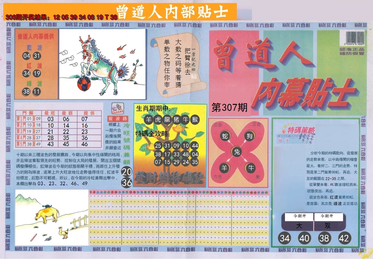 2024307期曾道人内幕贴士A