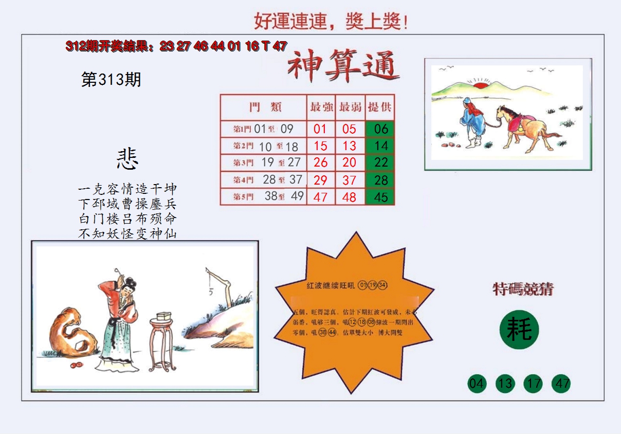 2024313期4-台湾神算