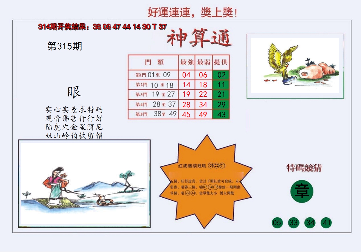 2024315期4-台湾神算