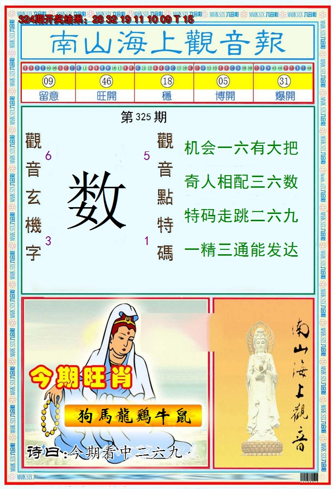 2024325期南海观音彩报