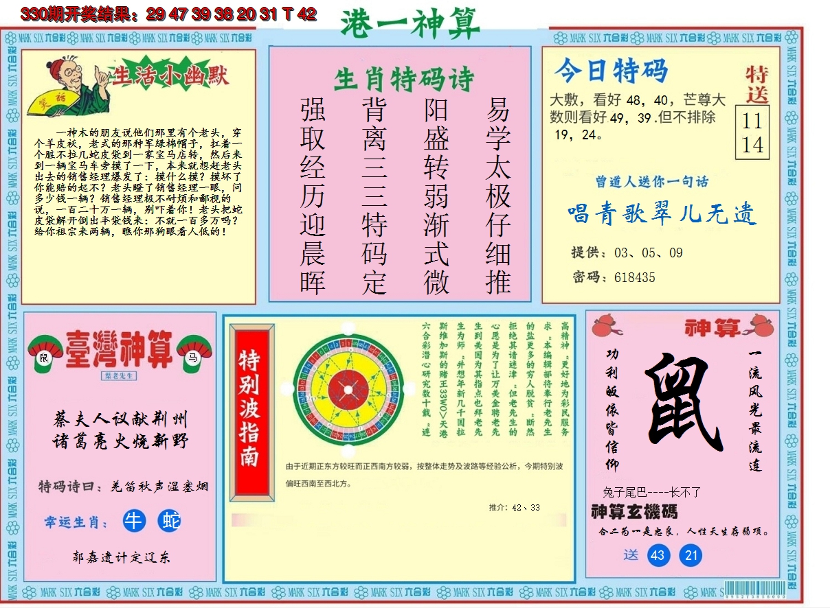 2024331期港台神算B