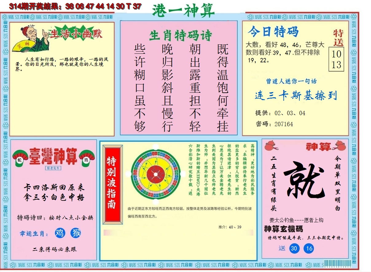 2024315期港台神算B