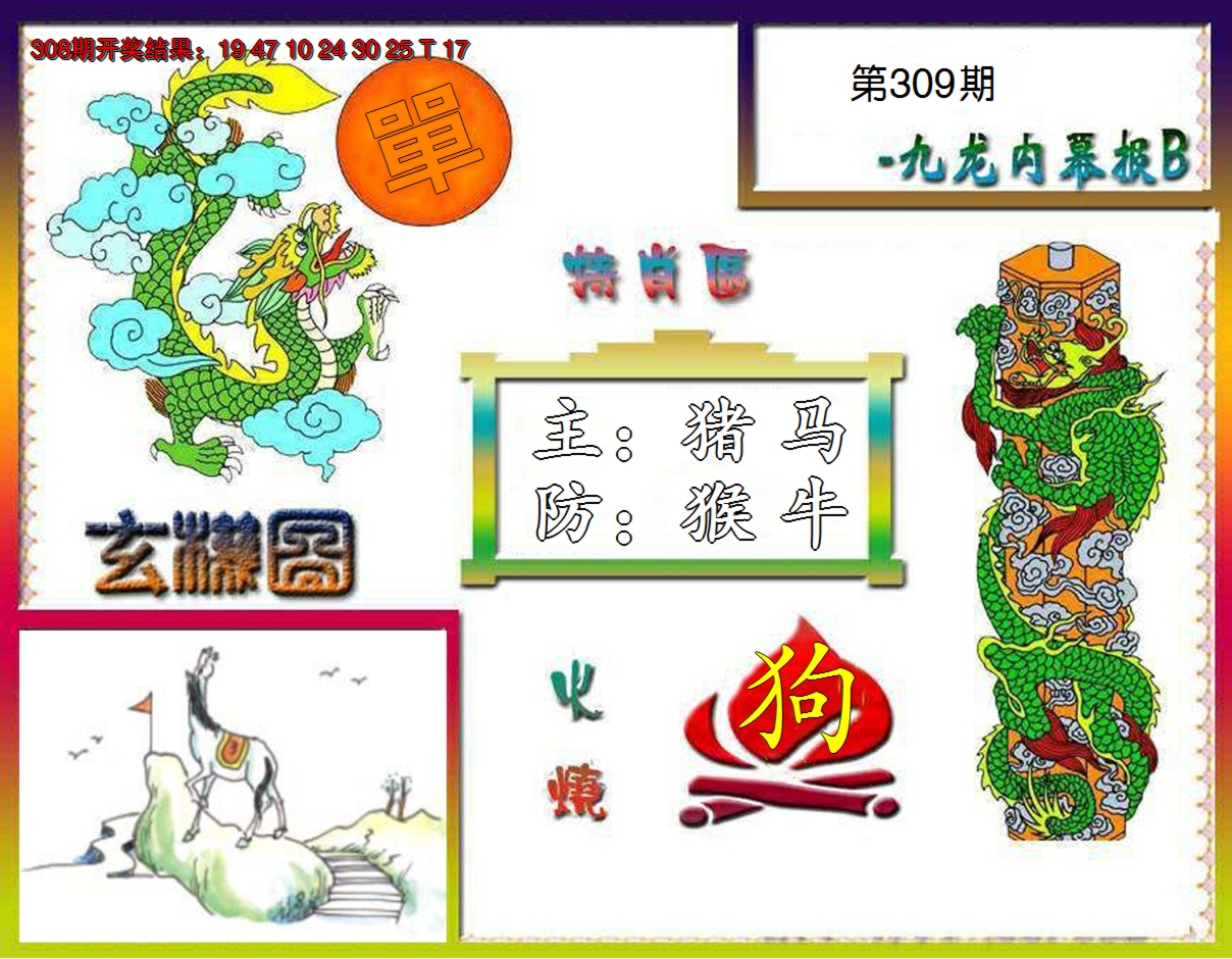 2024309期九龙内幕特肖图B