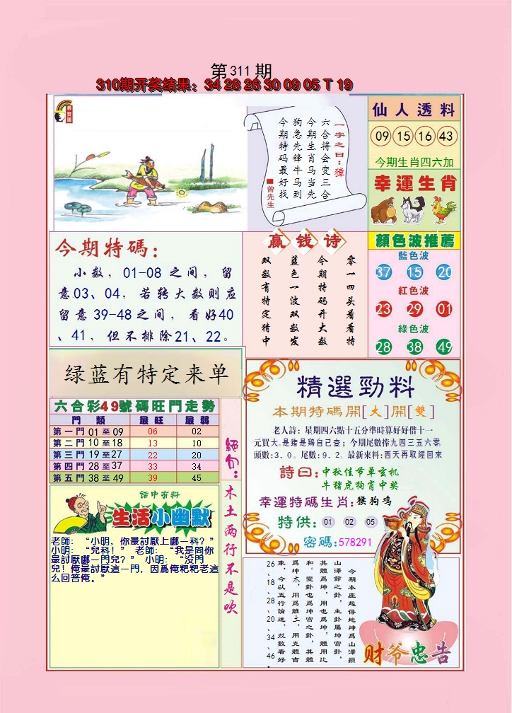 2024311期大富大贵