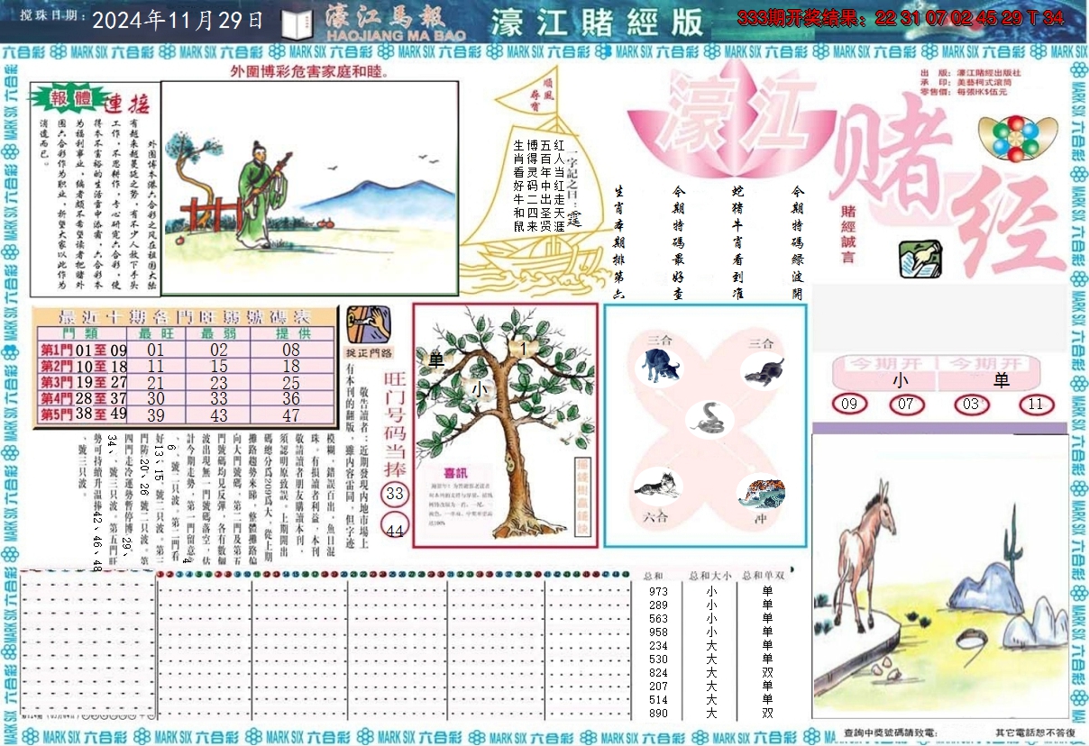 2024334期濠江赌经A