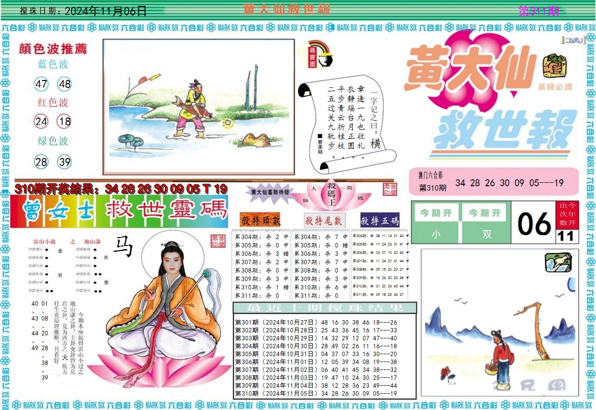 2024311期黄大仙救世A