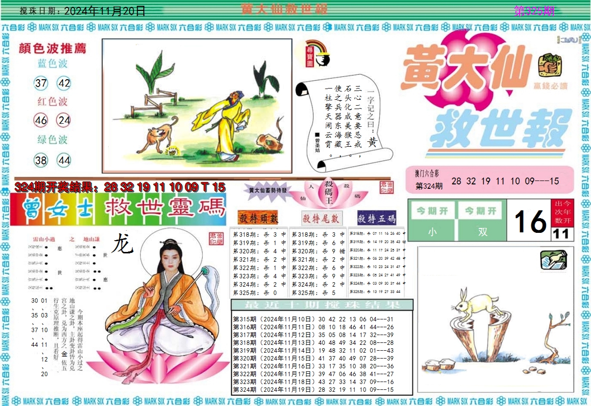 2024325期黄大仙救世A