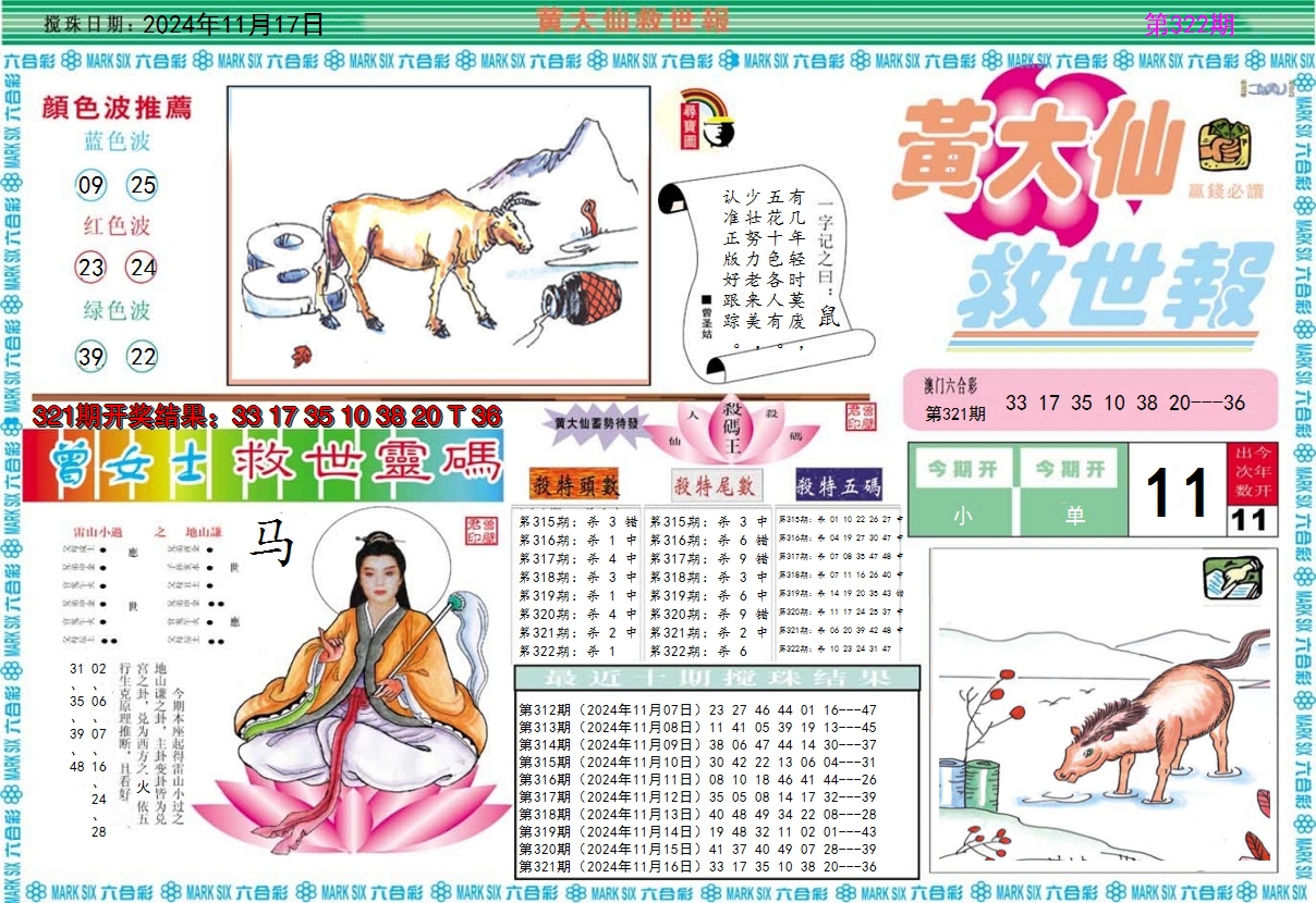 2024322期黄大仙救世A