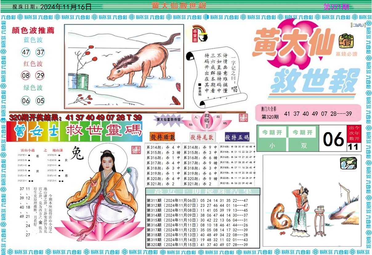 2024321期黄大仙救世A