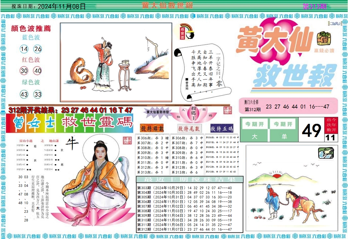 2024313期黄大仙救世A