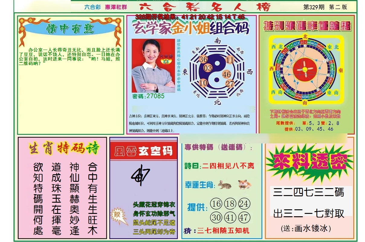 2024329期名人榜B