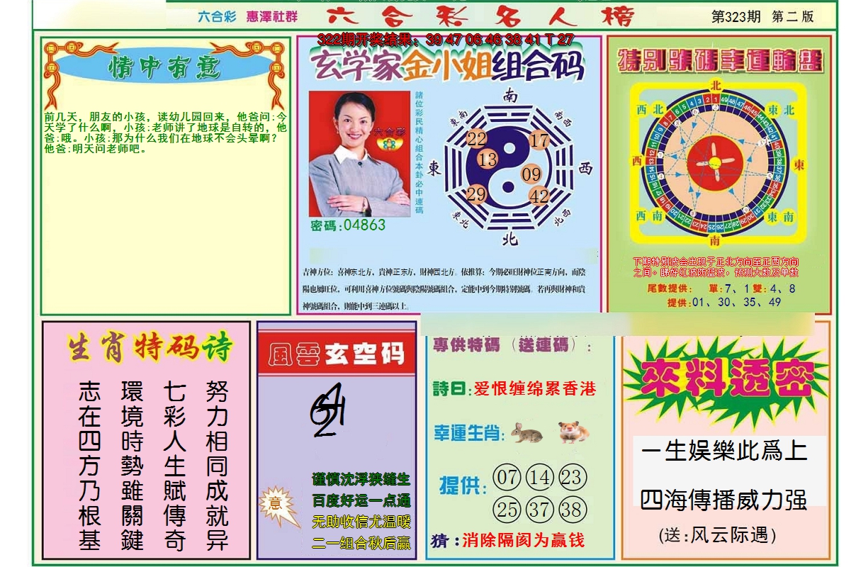 2024323期名人榜B