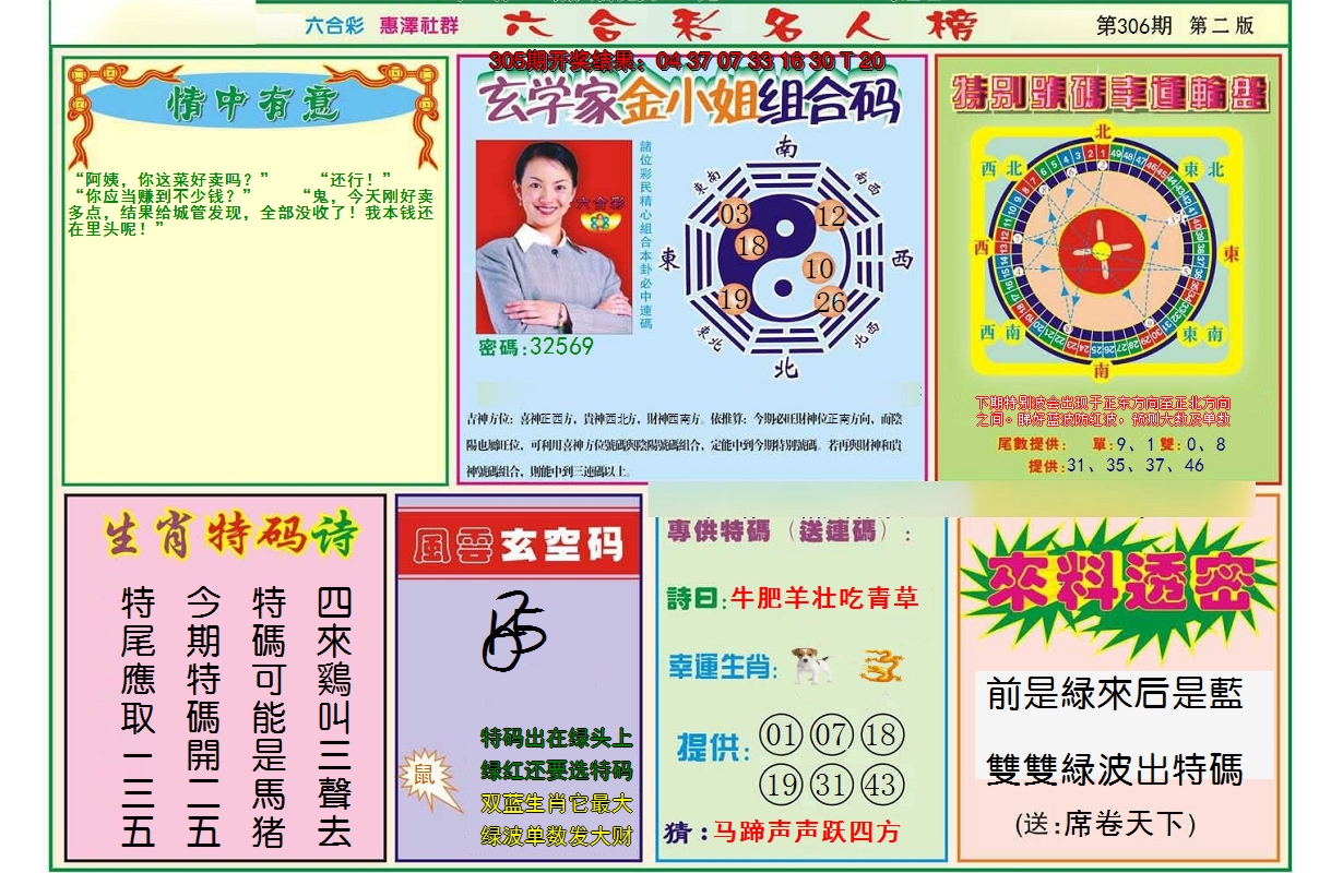 2024306期名人榜B