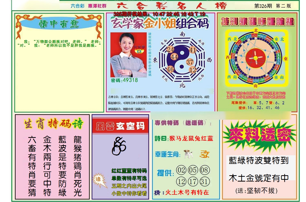 2024326期名人榜B