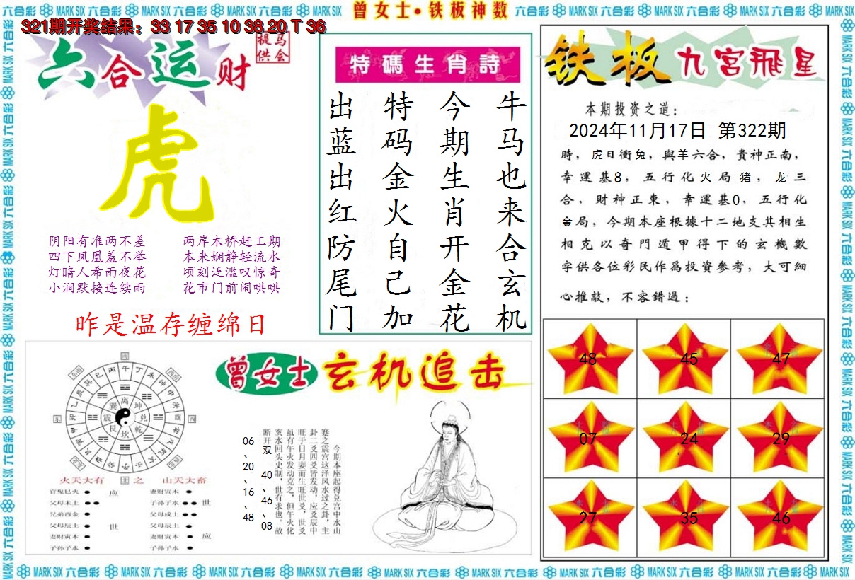 2024322期曾女士铁板神数B