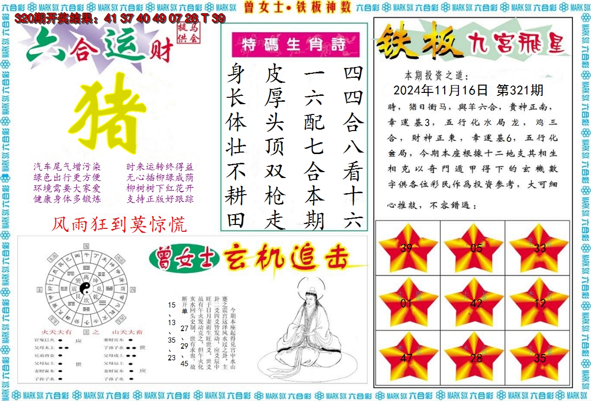2024321期曾女士铁板神数B