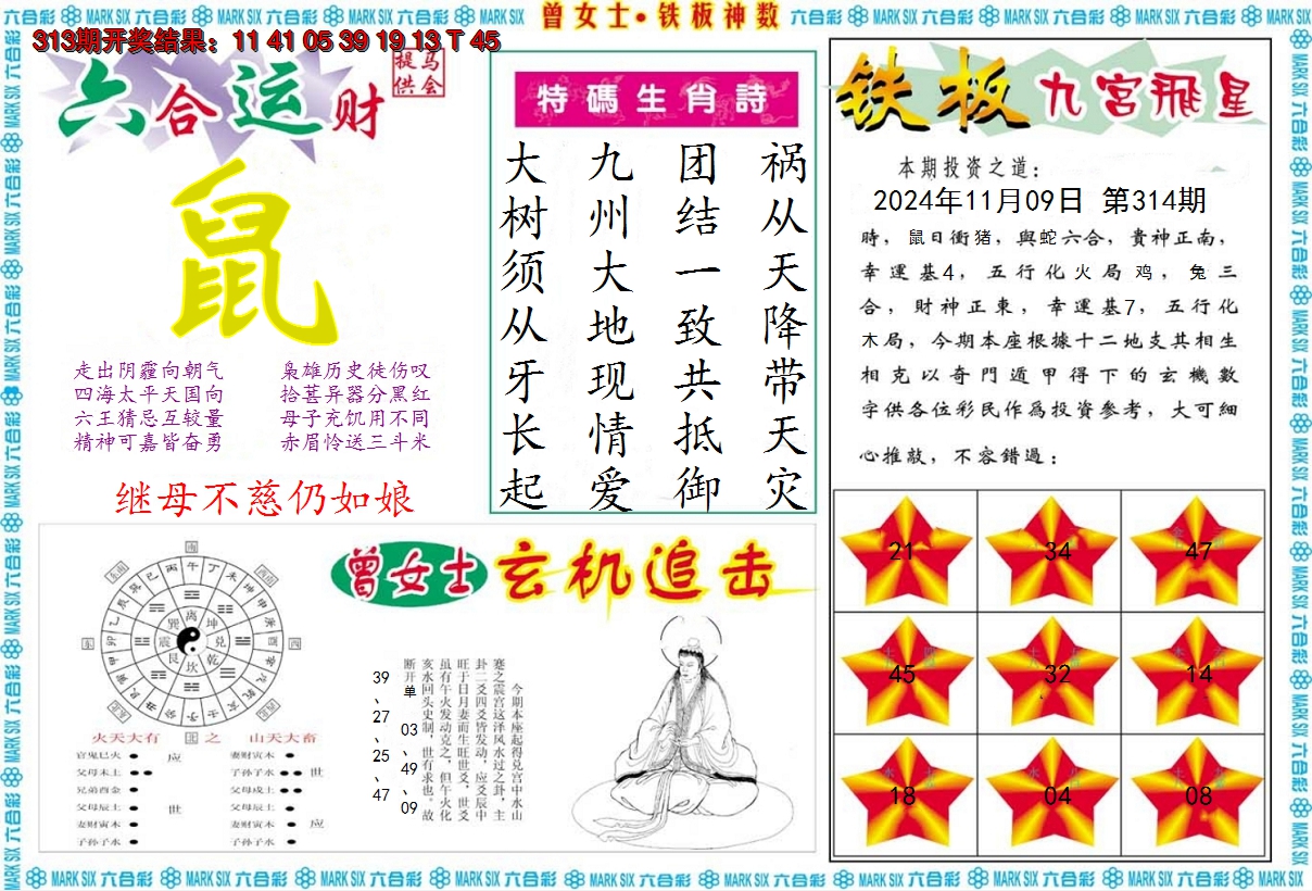2024314期曾女士铁板神数B
