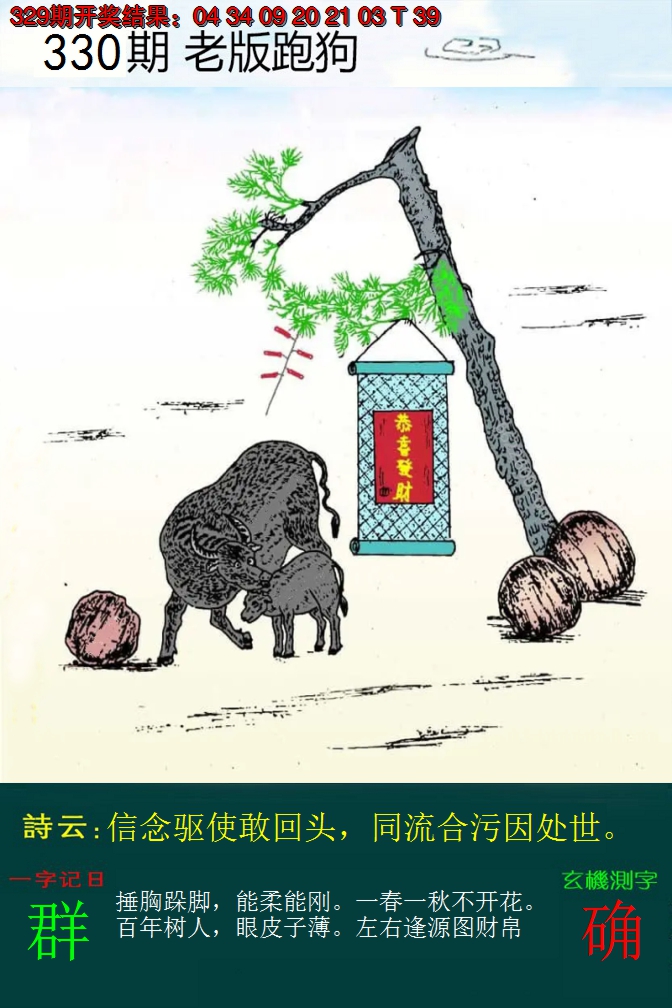 2024330期老版跑狗