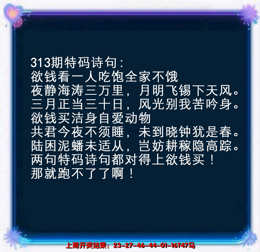 2024313期蓝色欲钱料