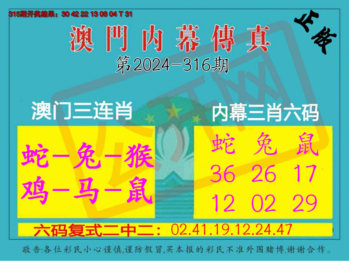 2024316期内幕传真三肖版