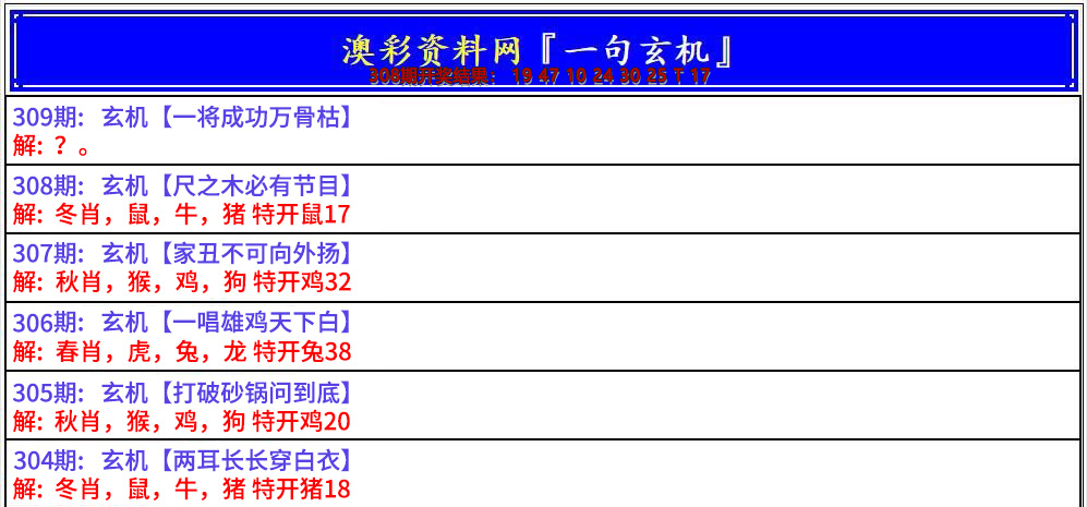 2024309期澳门一句玄机
