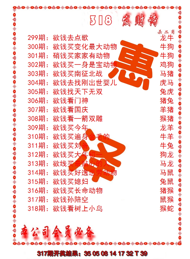 2024318期发财诗-AB