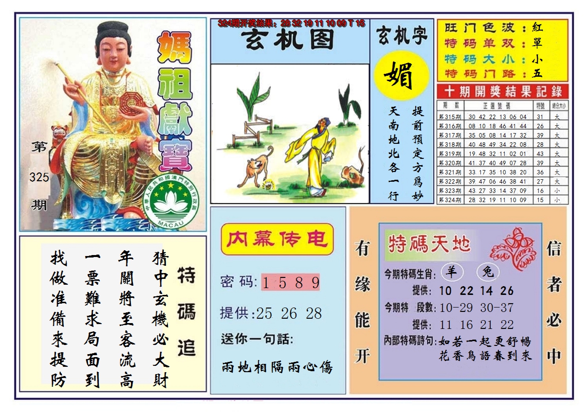 2024325期马祖献宝