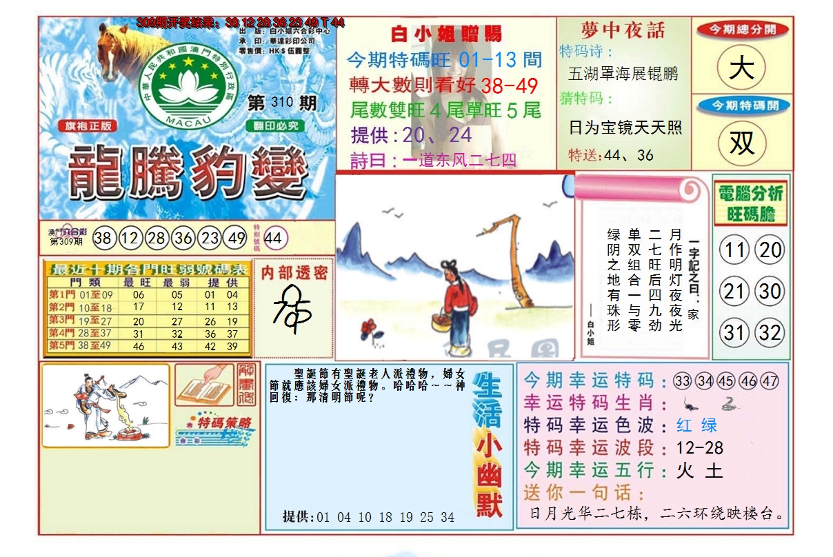 2024310期龙腾豹变