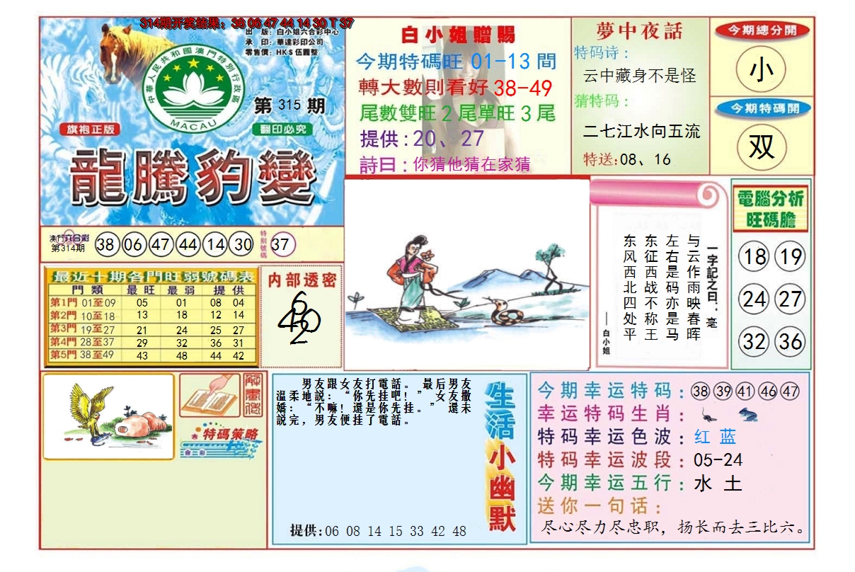 2024315期龙腾豹变
