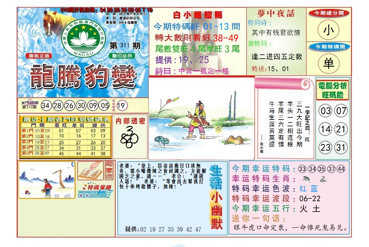 2024311期龙腾豹变