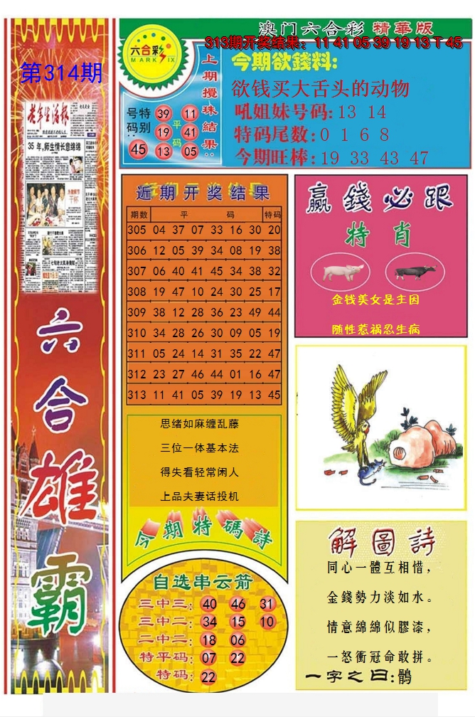 2024314期六合雄霸