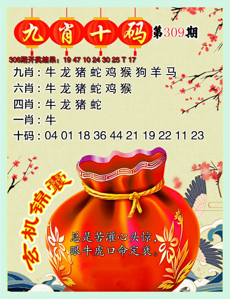 2024309期九肖十码
