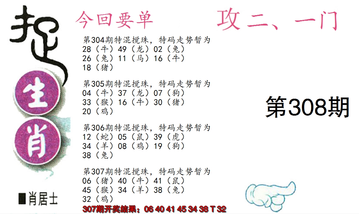 2024308期捉生肖
