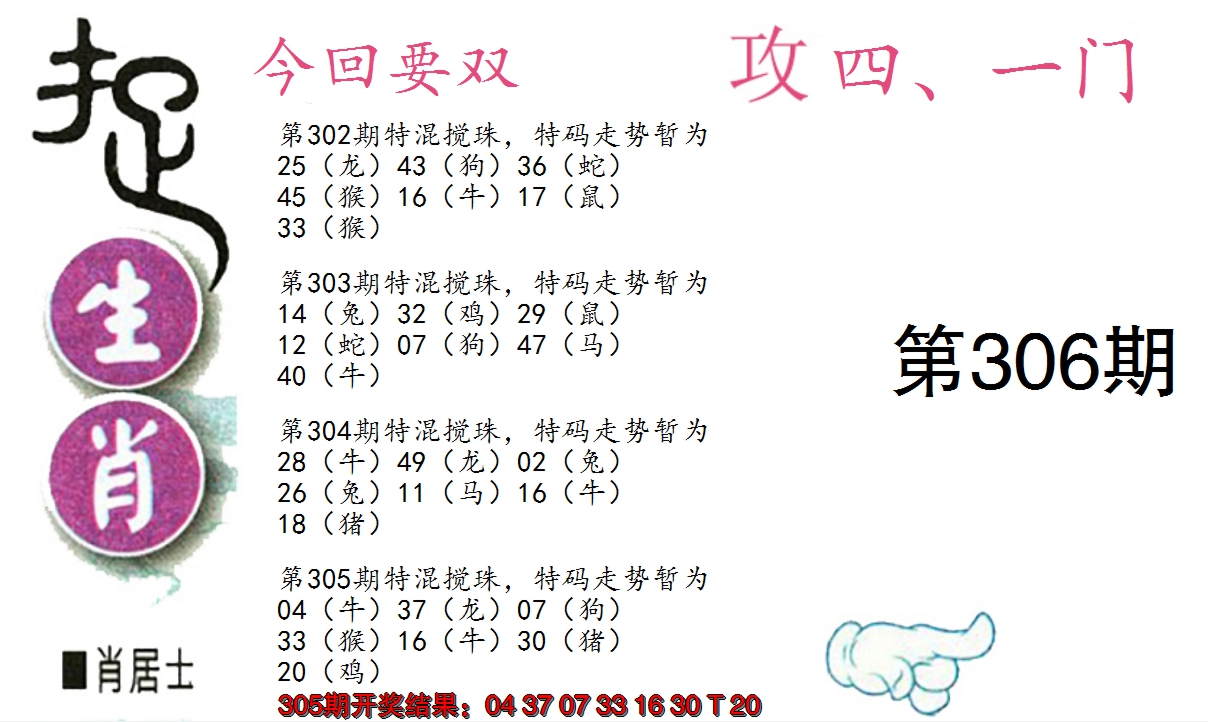 2024306期捉生肖