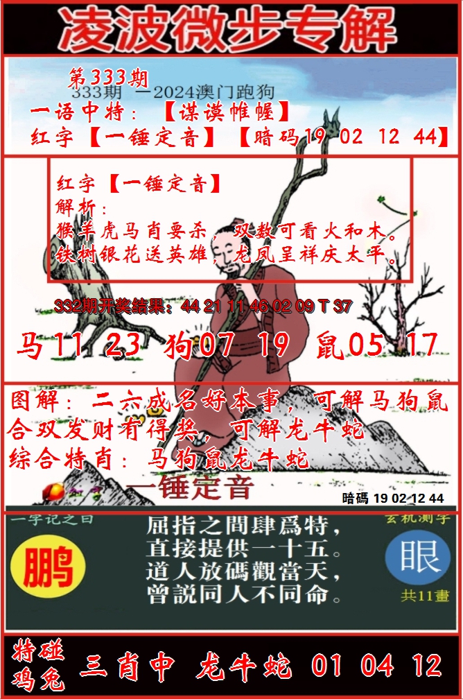 2024333期凌波微步