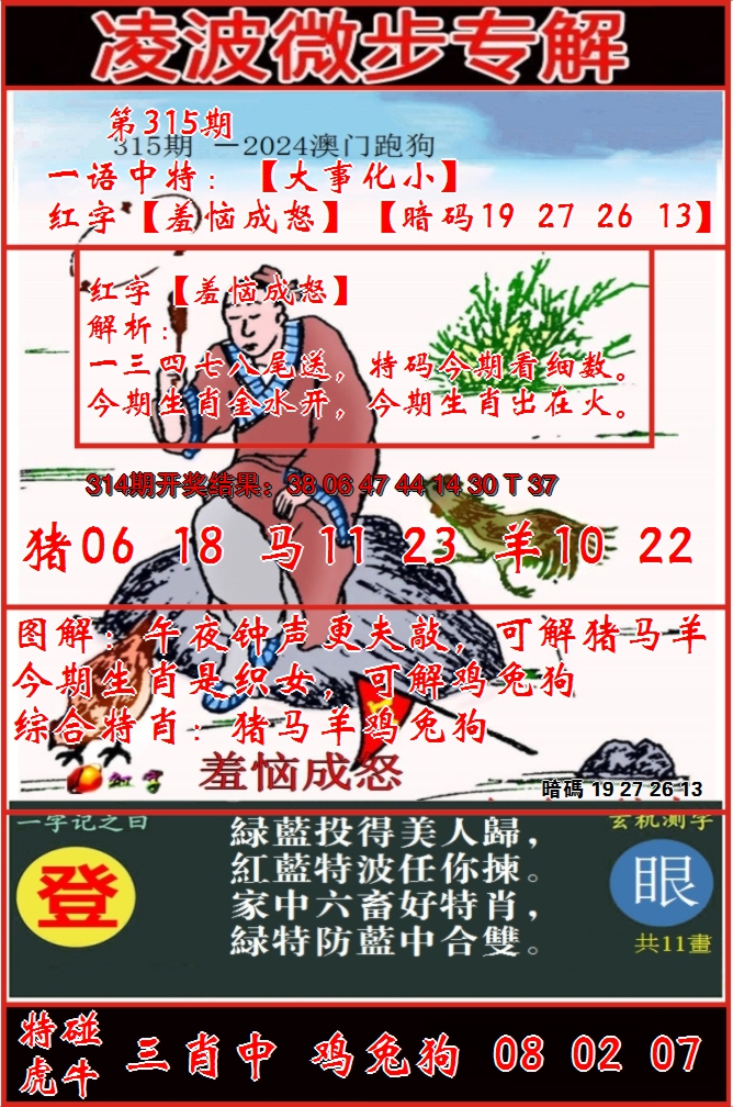 2024315期凌波微步