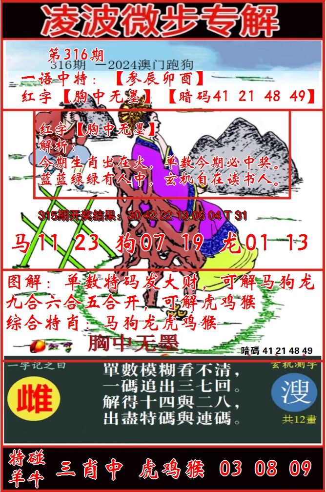 2024316期凌波微步