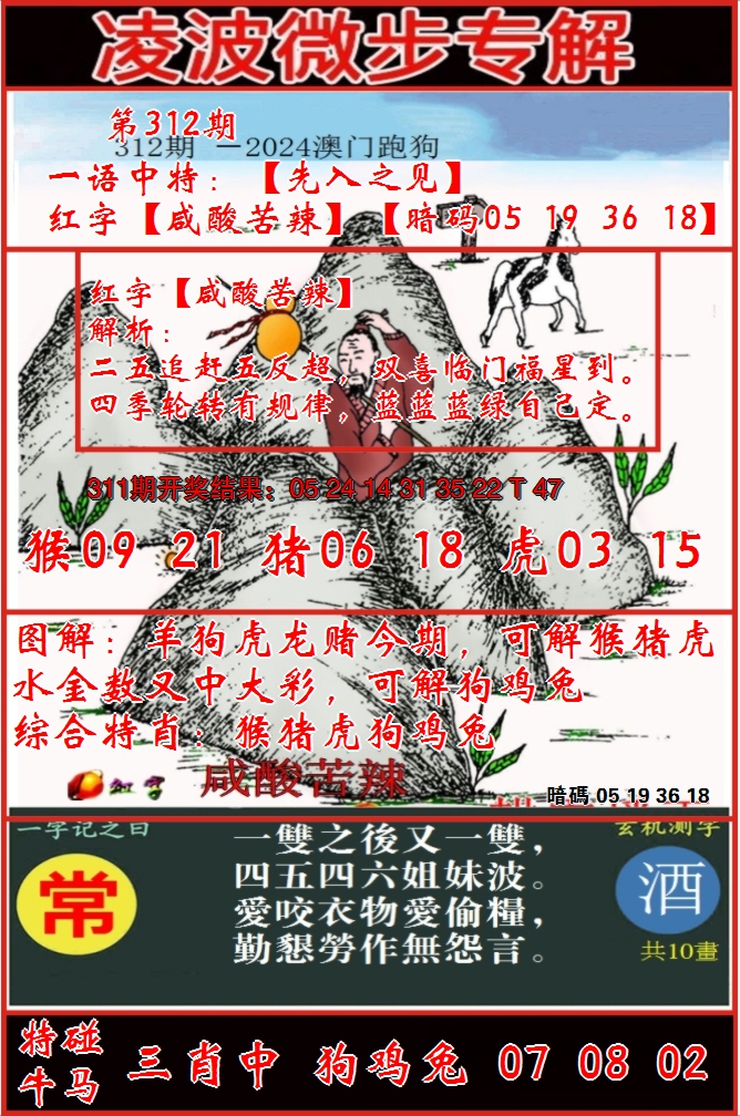 2024312期凌波微步