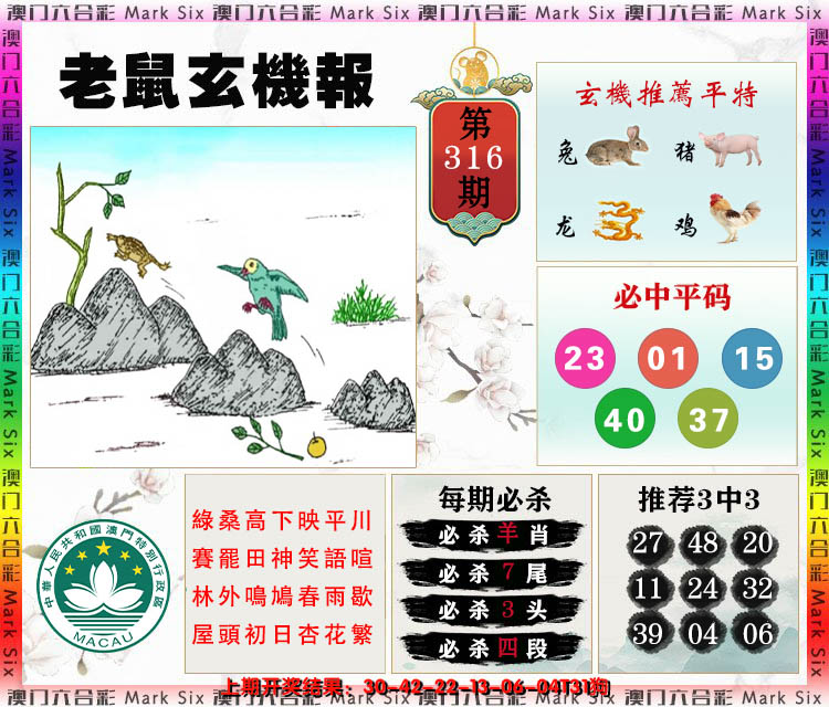 2024316期老鼠玄机报