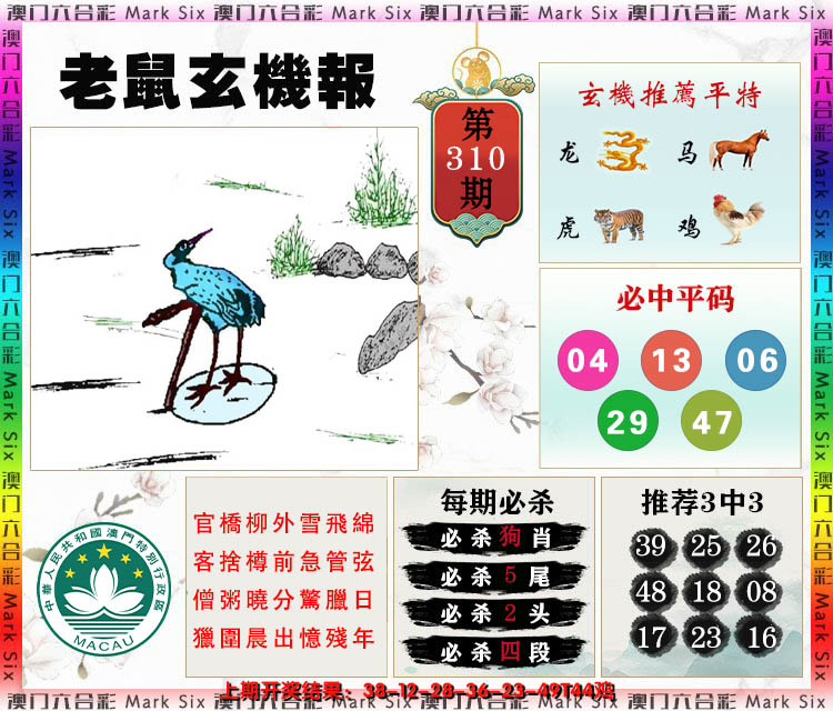 2024310期老鼠玄机报