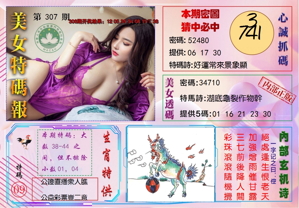 2024307期美女特码报
