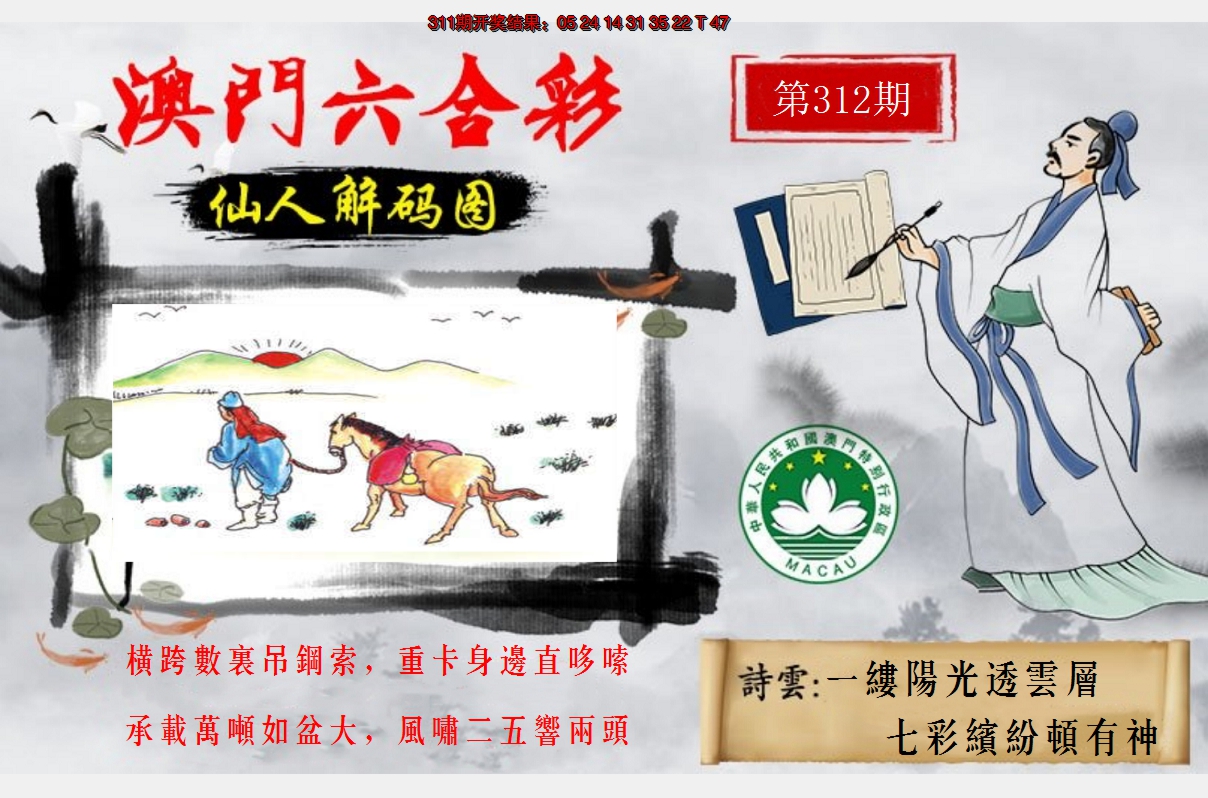2024312期仙人解码图