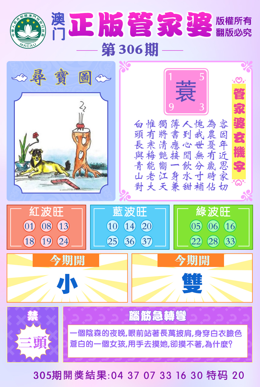 2024306期正版管家婆