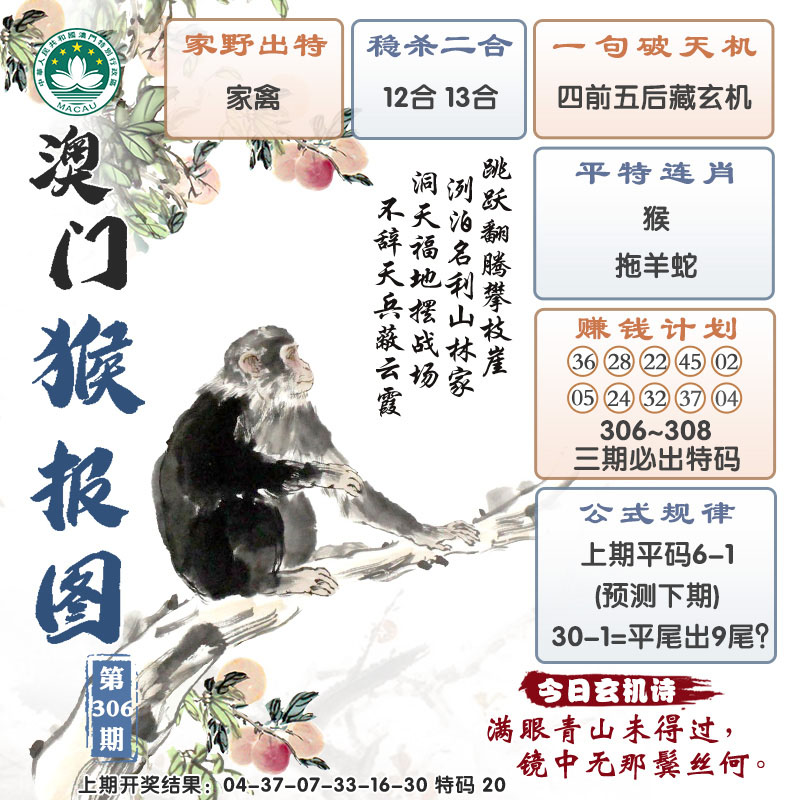 2024306期澳门猴报图
