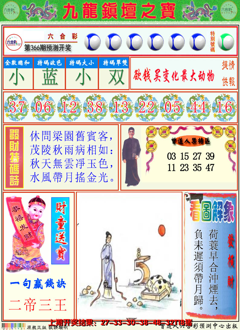 2024366期澳门挂牌解特码A