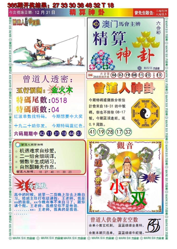2024366期澳门精算神卦