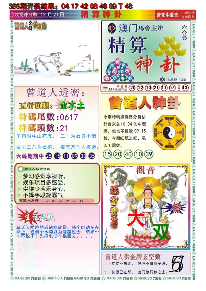 2024356期澳门精算神卦