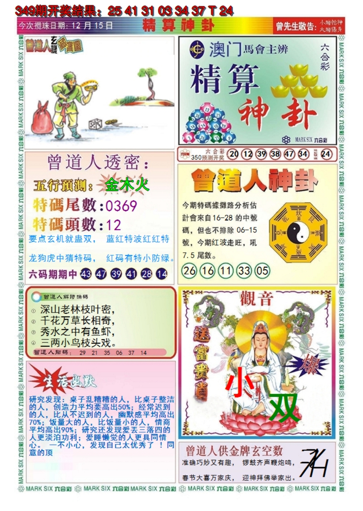 2024350期澳门精算神卦